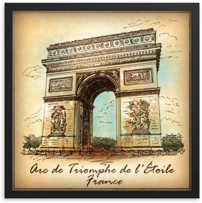 Arc De Triomphe (1000x1000), Png Download