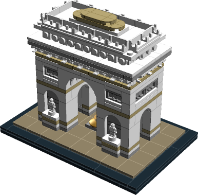 21036 - - - Arc - De - Triomphe - Triumphal Arch (386x379), Png Download