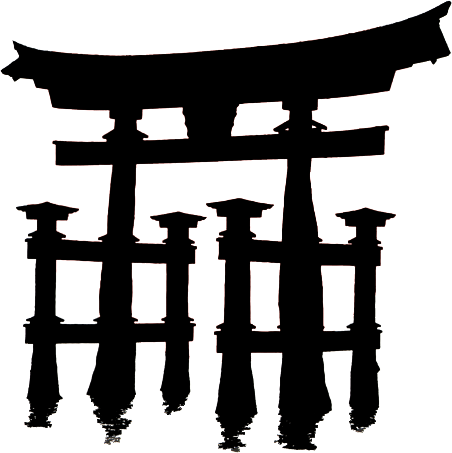 Taj Mahal Torii Of Itsukushima Shrine - Itsukushima Shrine (452x453), Png Download