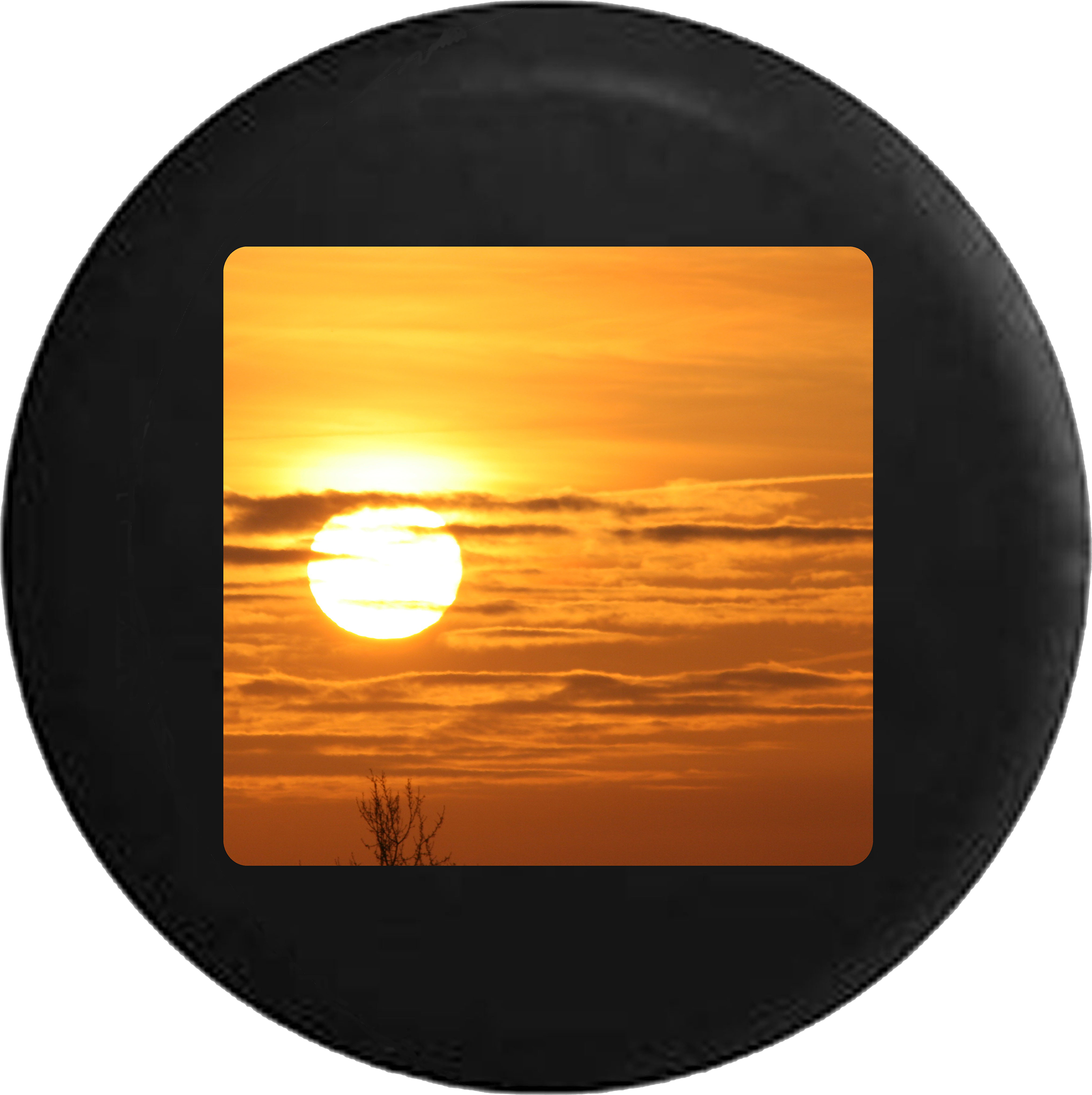 Sunrise Sunset Golden Sky And Clouds Jeep Camper Spare - Tirecoverpro Full Color Sunrise Sunset Golden Sky (2200x2206), Png Download