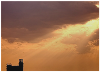 Artistic Sunset With Bright Sky And Clouds Poster • - Sunset (400x400), Png Download