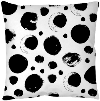 Seamless Black And White Pattern With Abstract Circles - Black (400x400), Png Download