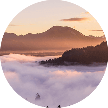 Mountians, Clouds And Forests - Hd Galaxy S9 Nature (419x419), Png Download