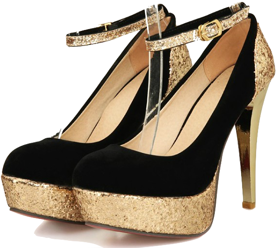 Ankle Strap Heels Blog Images - Shoe (597x521), Png Download