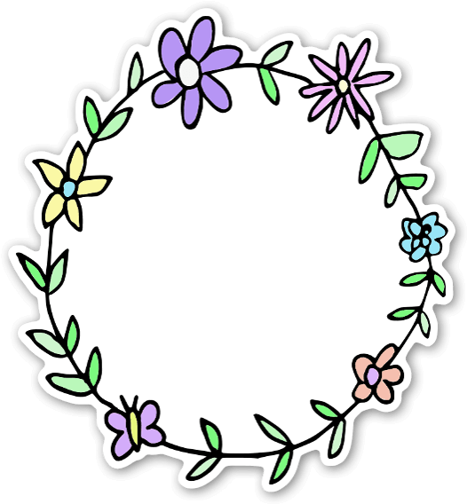 A Lovely Circle Of Flowers To Add In Your Text For - Circle (563x600), Png Download