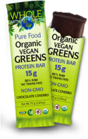 Whole Earth And Sea Vegan Green Bar - Whole Earth & Sea Organic Vegan Greens Protein (480x480), Png Download