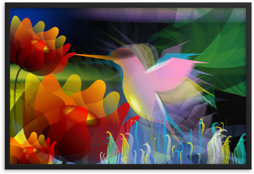 Framed Art Print - Painting (1000x1000), Png Download