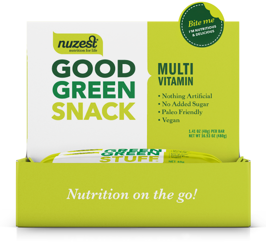 As Nutritional Insurance - Nuzest Good Green Snack Bar (550x499), Png Download