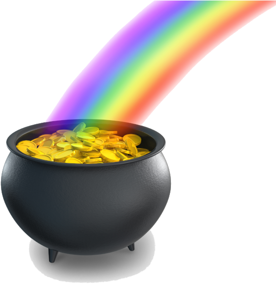 Imagine You Are Walking In The Woods And Find A Pot - Happy St Patrick's Day Rainbow (600x600), Png Download