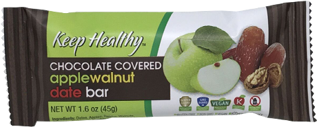 Keep Healthy Original Chocolate Covered Date Bars Apple - Keep Healthy Chocolate Covered Apple Walnut Date Bar (510x510), Png Download