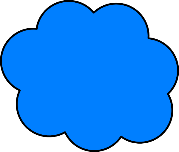 Cloud Vector Png - Blue Clipart (600x510), Png Download