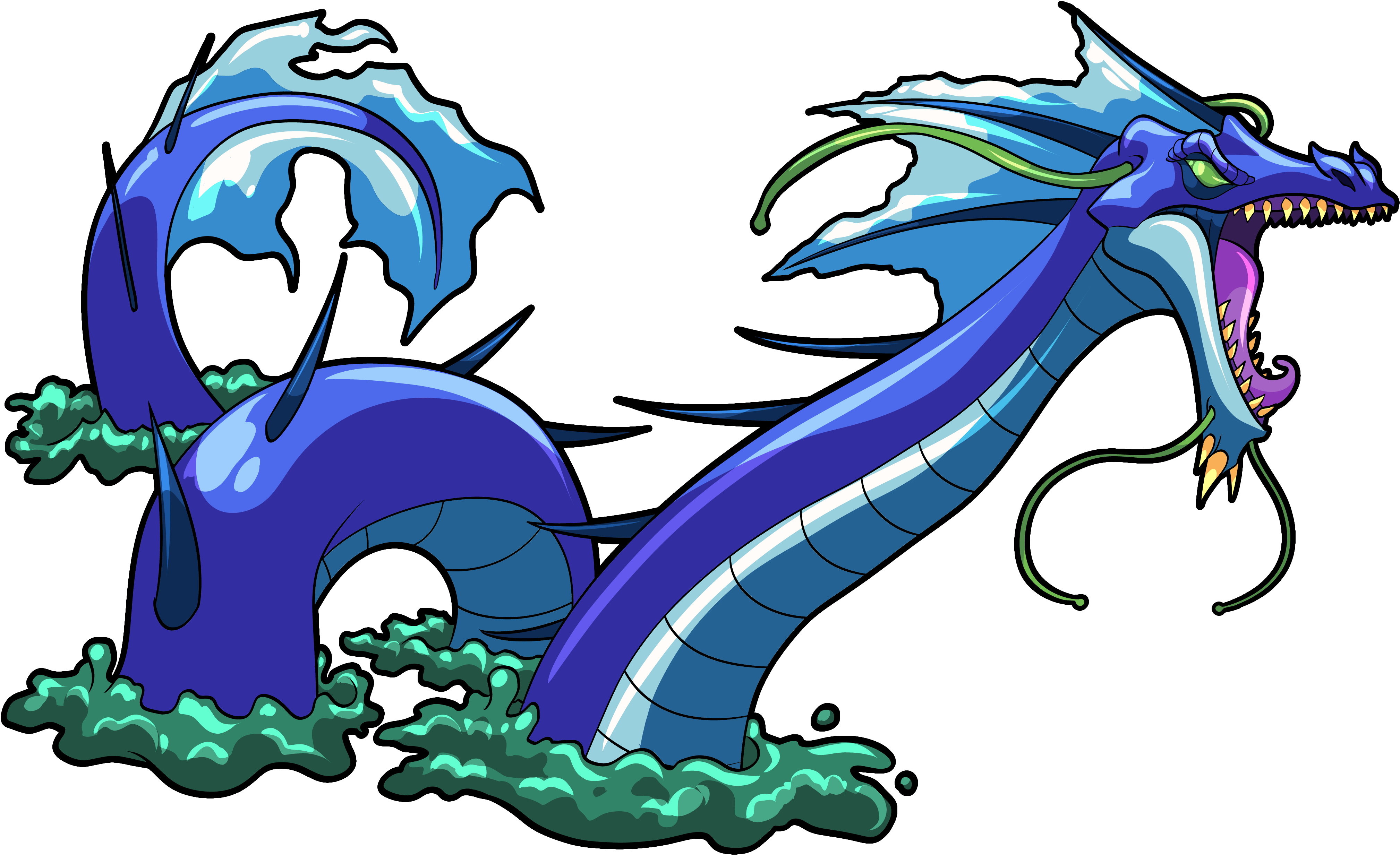 Sea Monster - Sea Monster Png (4093x2894), Png Download
