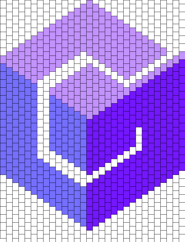 Nintendo Gamecube Logo Peyote Bead Pattern - Gamecube Logo Pixel Art (630x823), Png Download