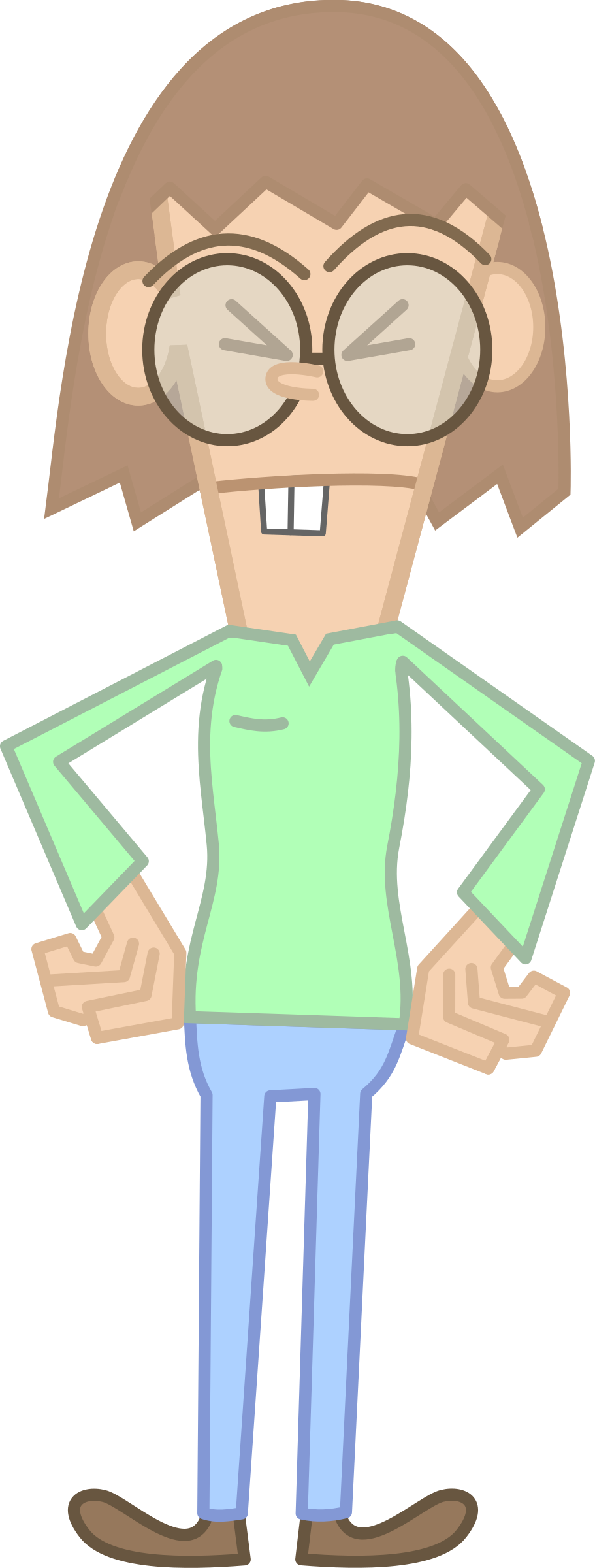 Nerd Clip Art - Geek Standing Logo Transparent (911x2400), Png Download