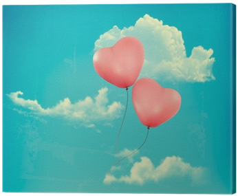Valentine Heart-shaped Baloons In A Blue Sky With Clouds - Telefon Duvar Kağıtları Balon (400x400), Png Download