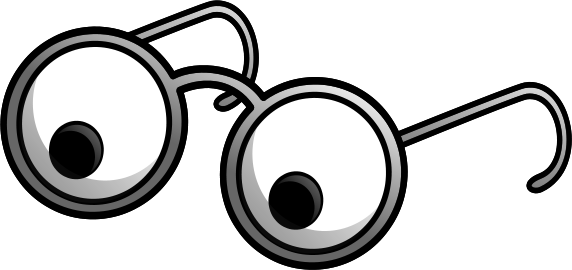 Glasses - Clip Art Eyes Glasses (572x270), Png Download