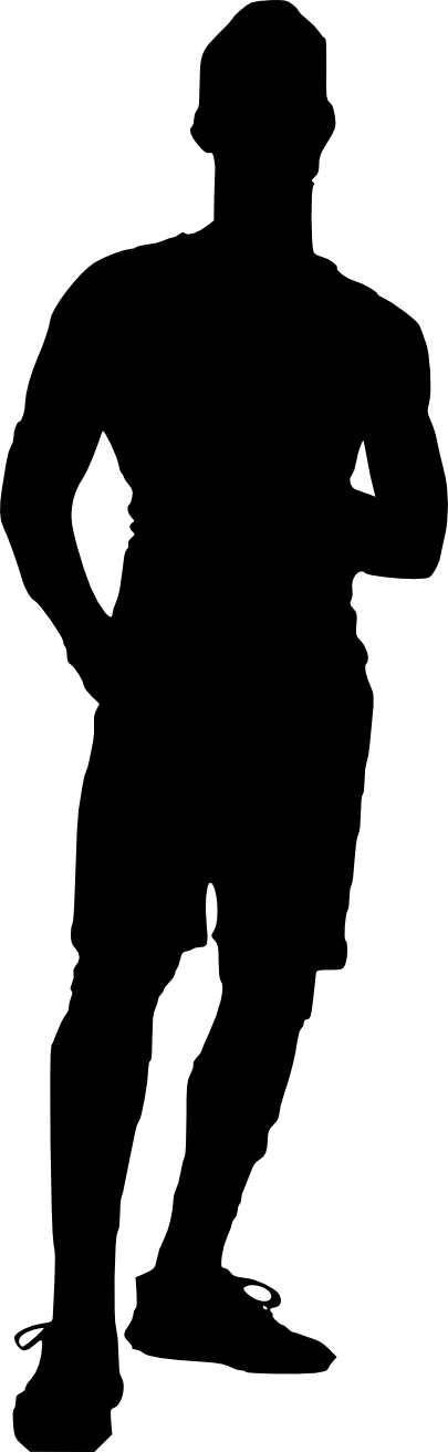 Free Download - Man Silhouette Png (405x1312), Png Download