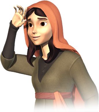 Mary Was A Young, Devout Jewish Girl, And A Descendant - Superbook Mary And Joseph (350x420), Png Download