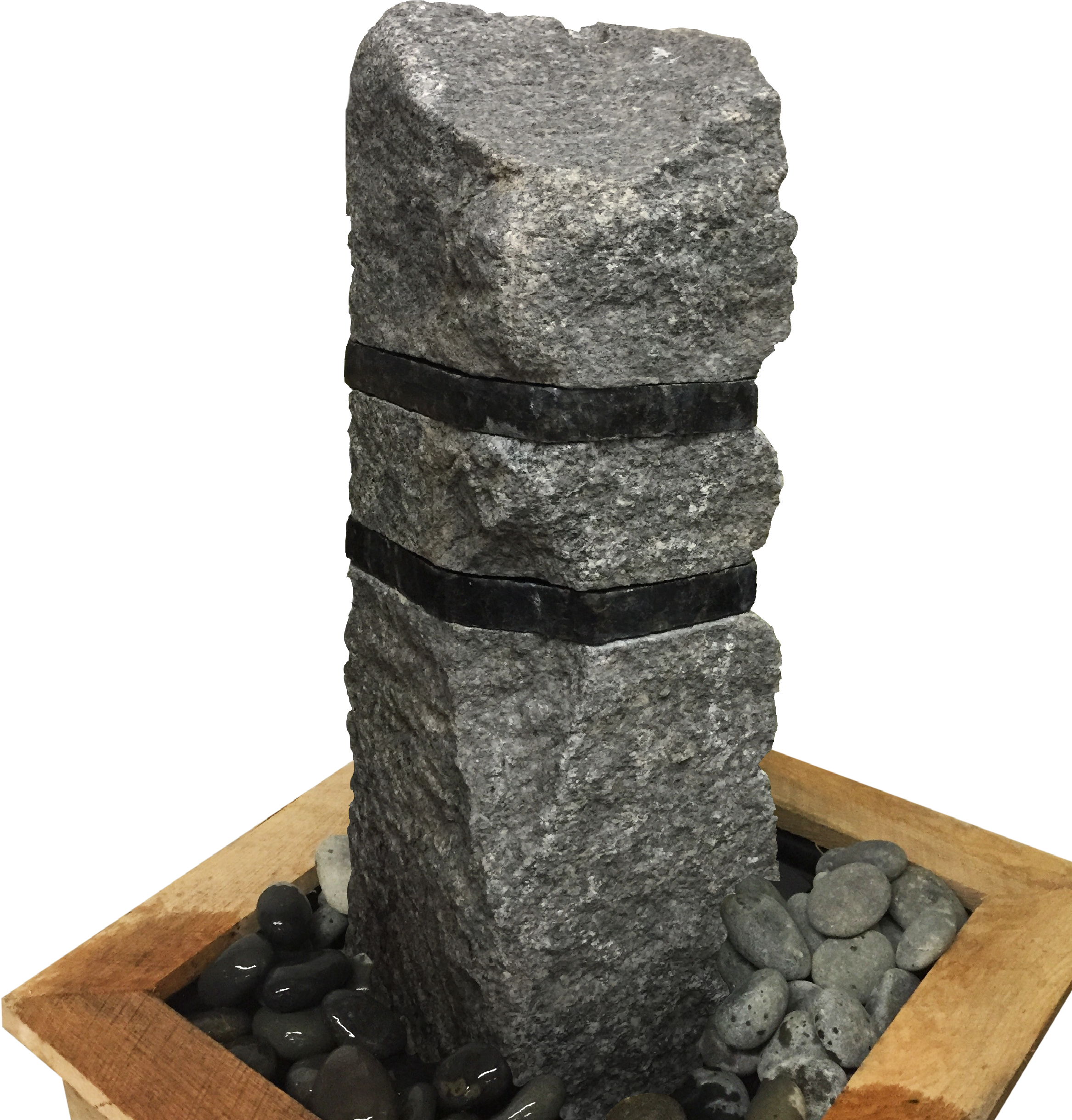 Three Way Slice Pillar Fountain - Monolith (2448x2448), Png Download