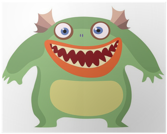 Zeemonster Cartoon (400x400), Png Download