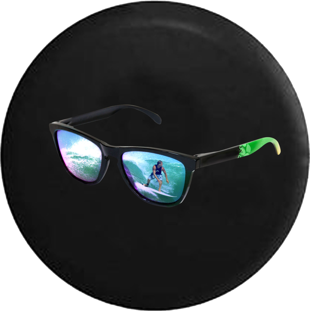 Ocean Wave Surfing Sunglasses - Tirecoverpro Full Color Elk With Monster Rack Hunting (1024x1029), Png Download
