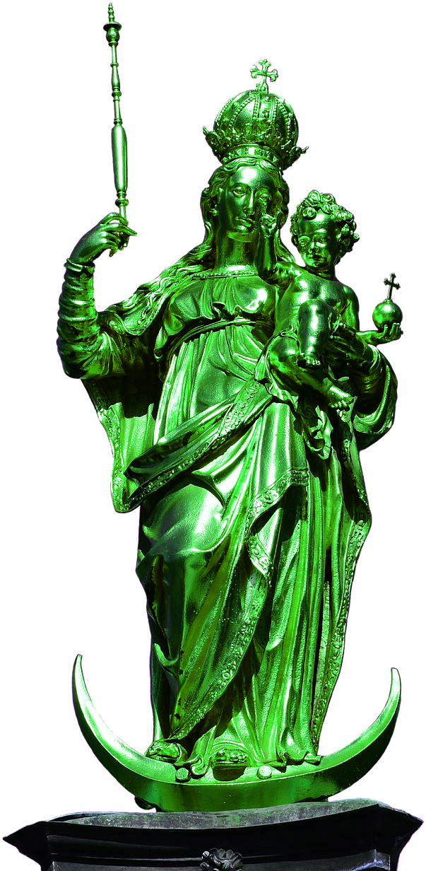 Munich Marienplatz Virgin Mary - Munich (680x1280), Png Download