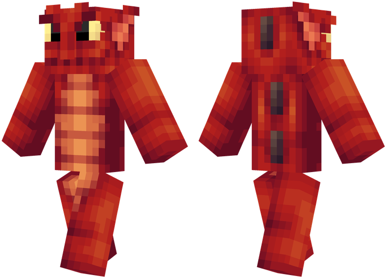 Red Sea Monster - Minecraft Sea Monster Skins (804x576), Png Download