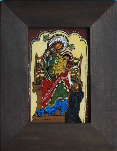 Virgin Mary With The Infant And St - Modern Art (500x500), Png Download