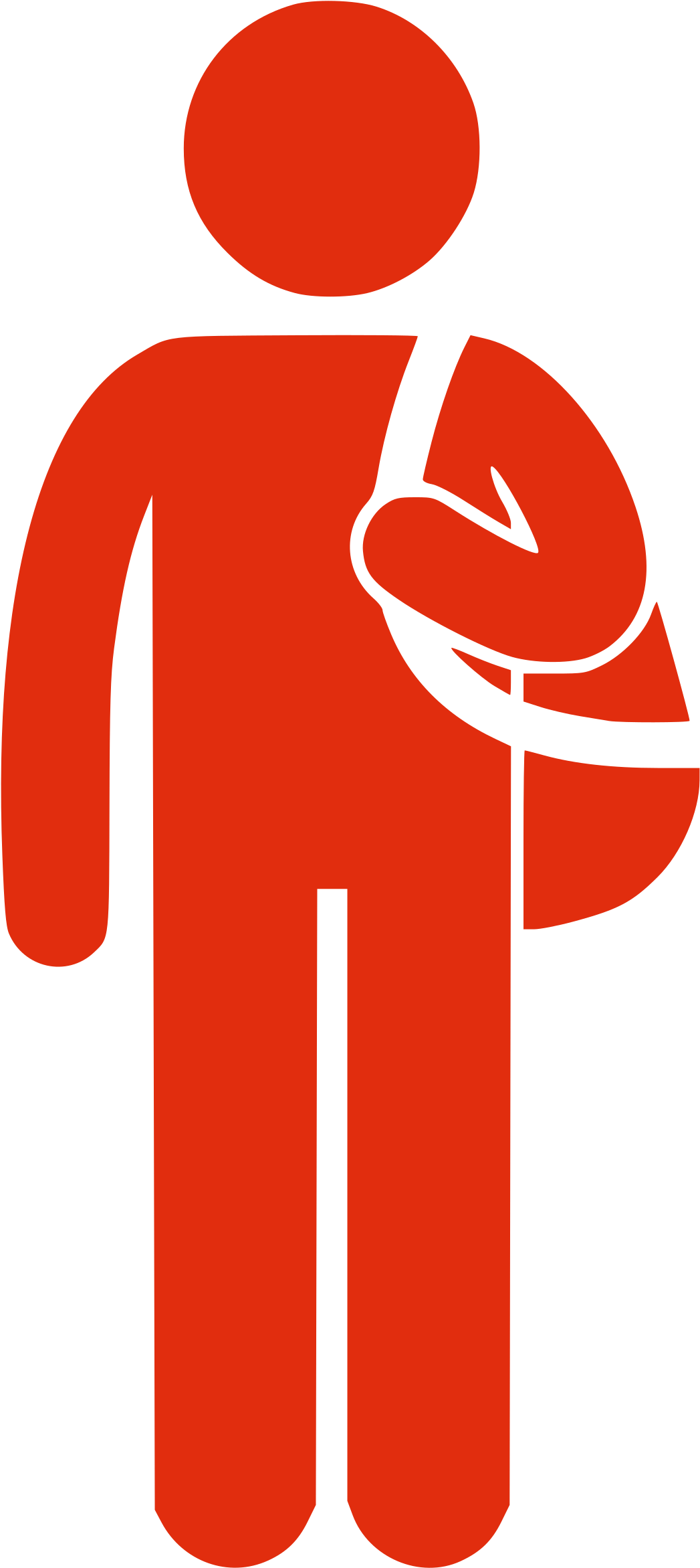 Silhouette Man With Bag - Salesman Clipart (1000x1000), Png Download