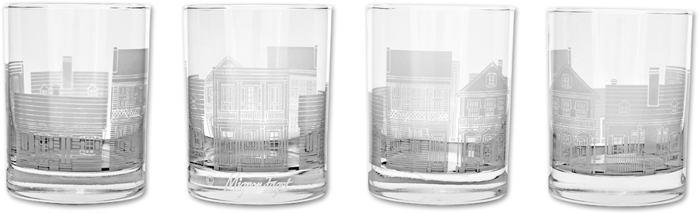 Gifting From New Orleans - Mignon Faget Creole Cottage Glasses (1520x1020), Png Download