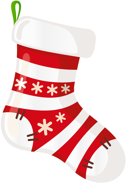 Christmas Stockings Clip Art - Stocking Png (414x600), Png Download