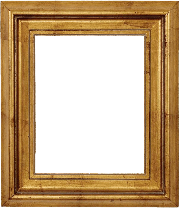 Wooden Gold Leaf Picture Frame - Picture Frame (606x700), Png Download