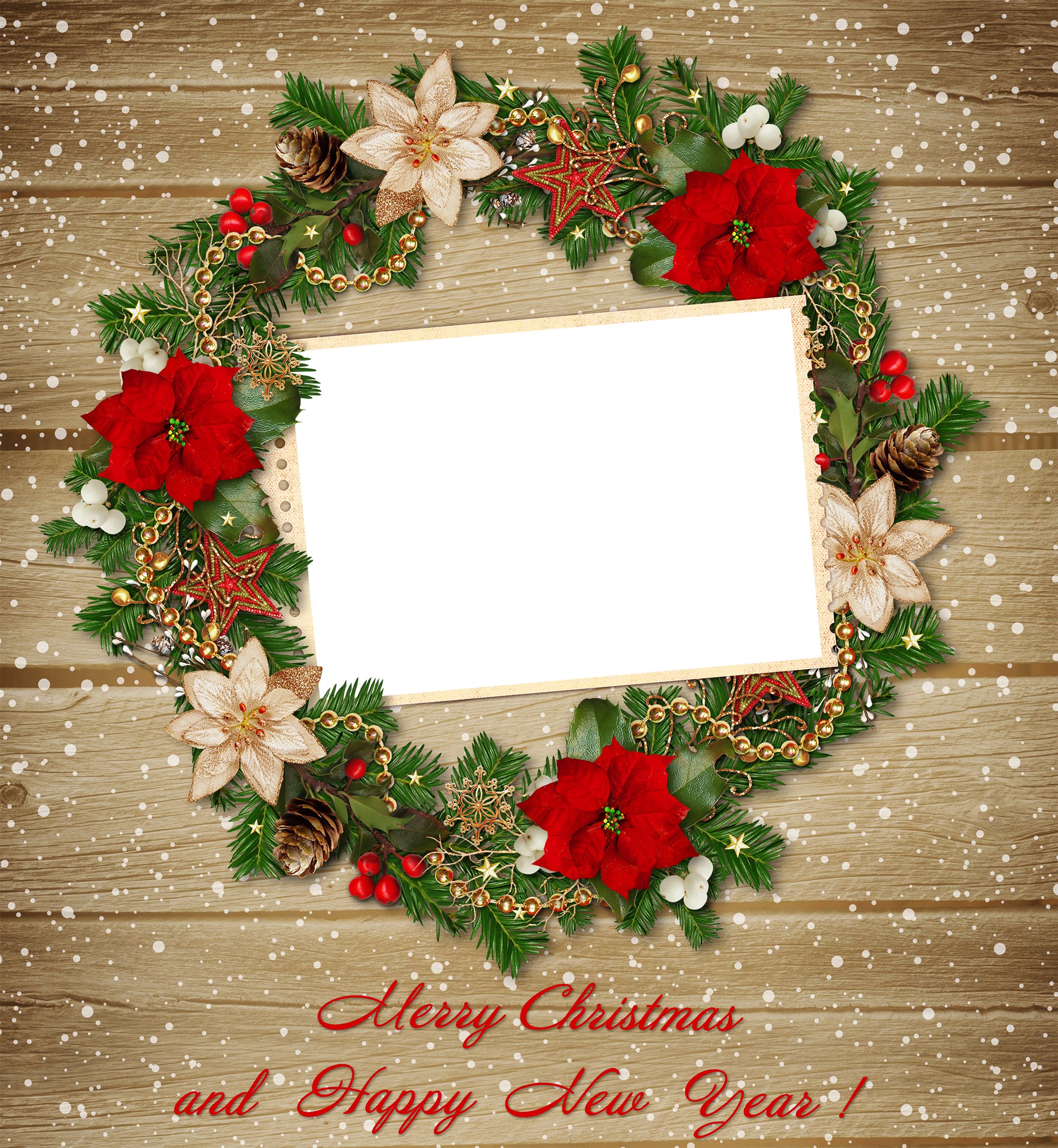 Christmas Transparent Vintage Png Frame - Cartão Postal De Natal (2000x2170), Png Download