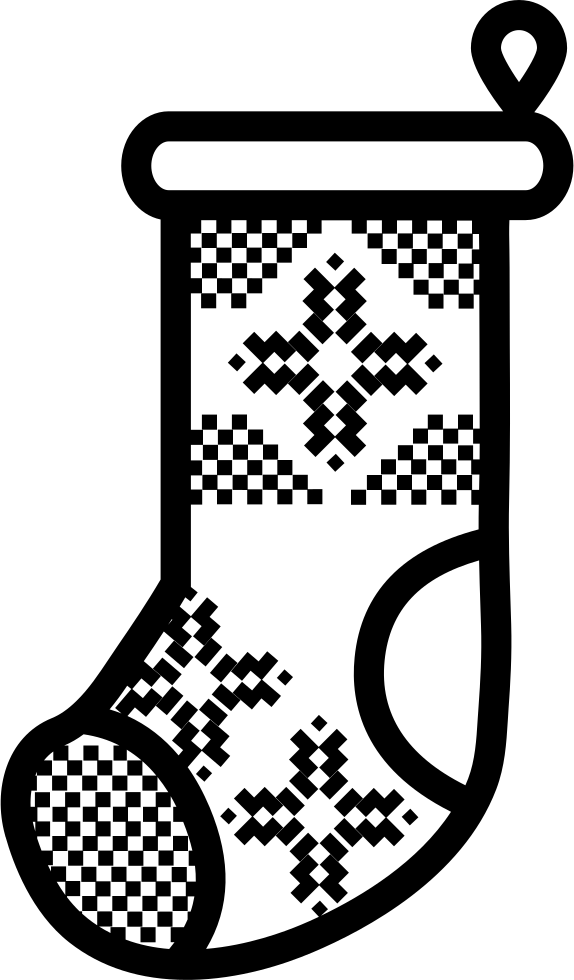 Christmas Socks - - Scalable Vector Graphics (574x980), Png Download