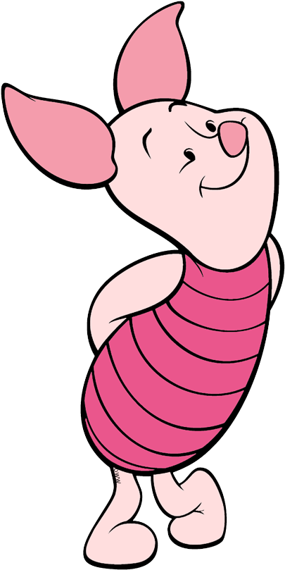 Piglet Painting Beautiful Piglet Clip Art - Piglet Winnie The Pooh Png (416x817), Png Download