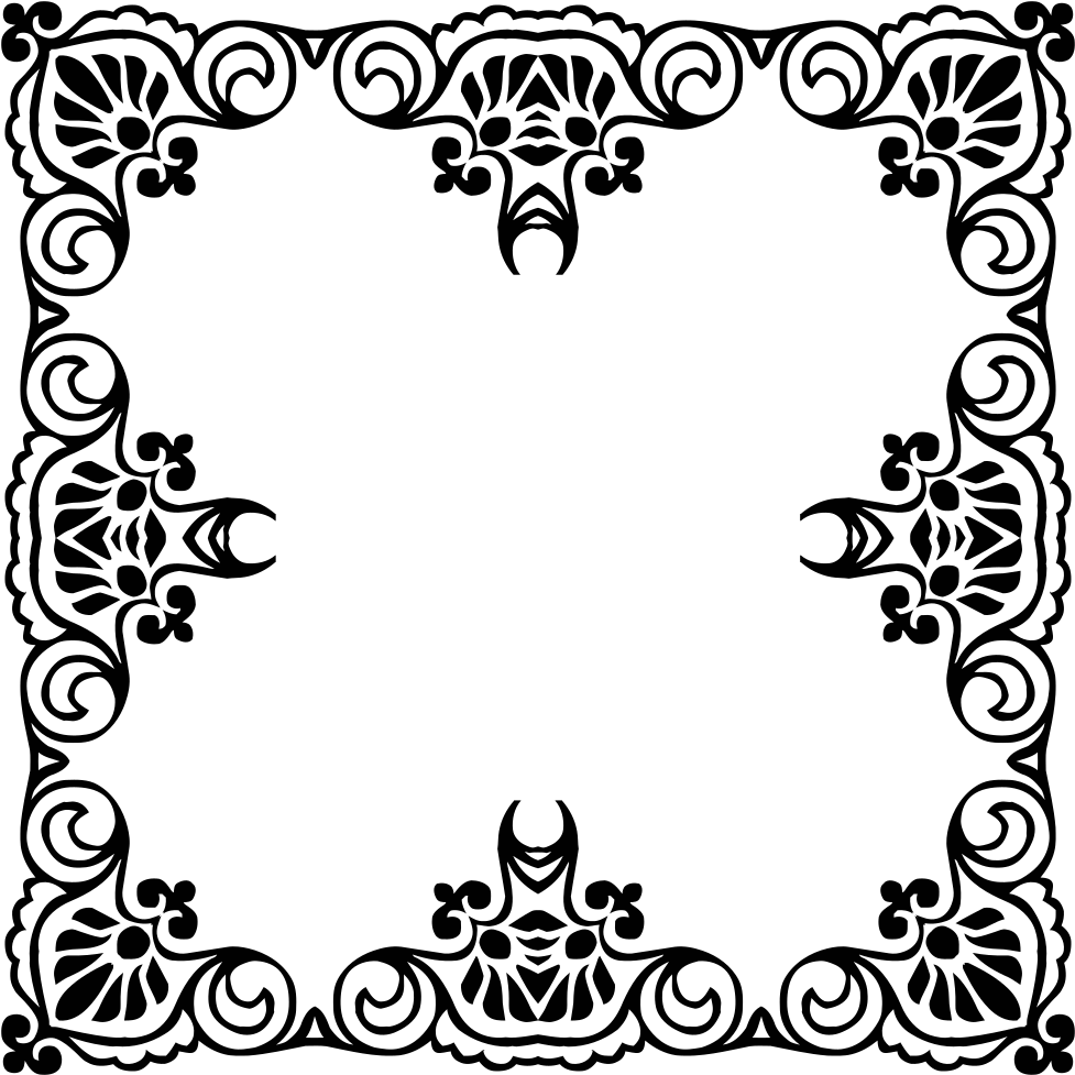 Download Vintage Black Frame Png 花边 矢量 图 PNG Image with No Background