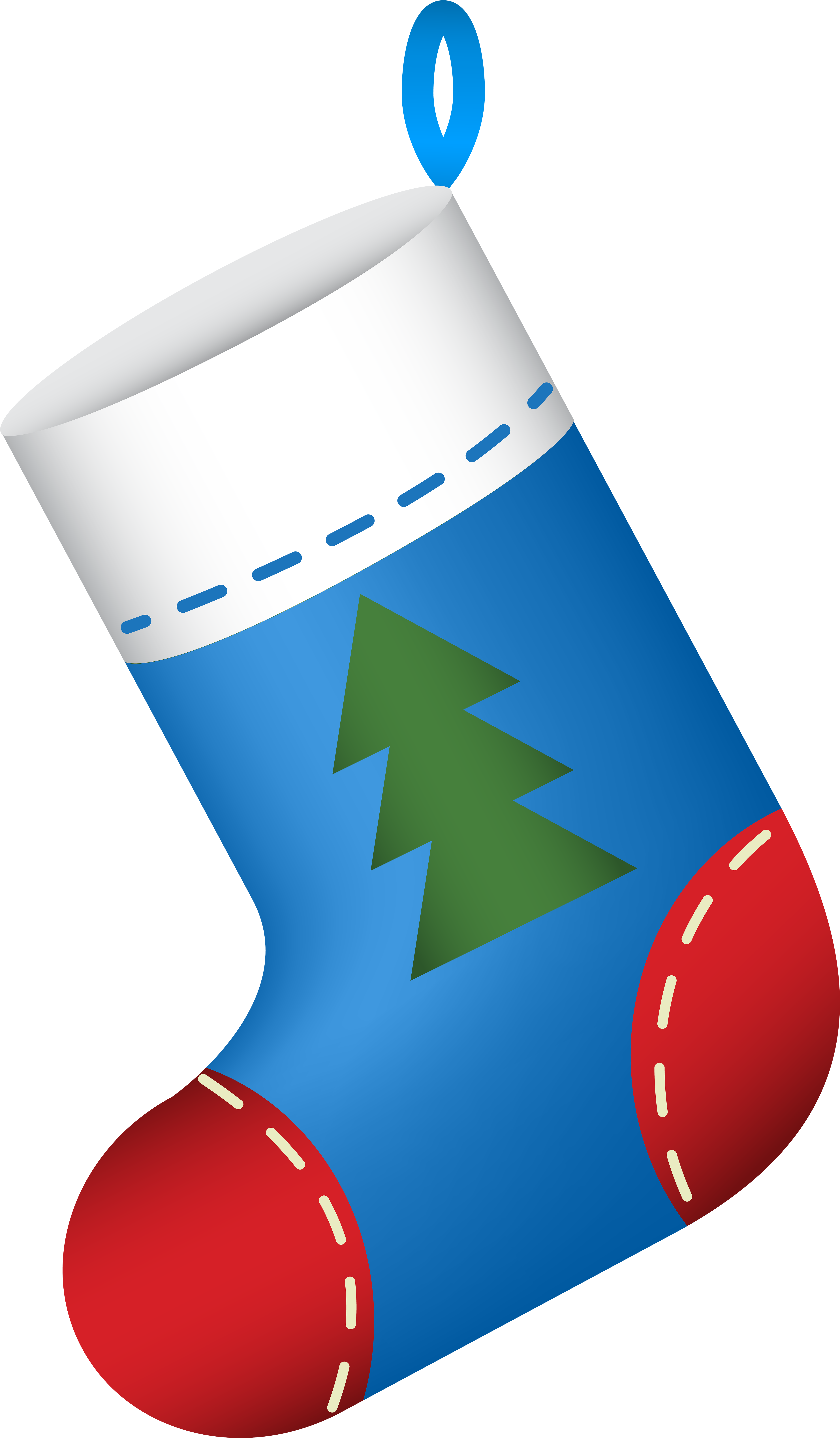 Christmas Stocking Blue Png Clip Art Gallery - Clip Art (4715x8000), Png Download