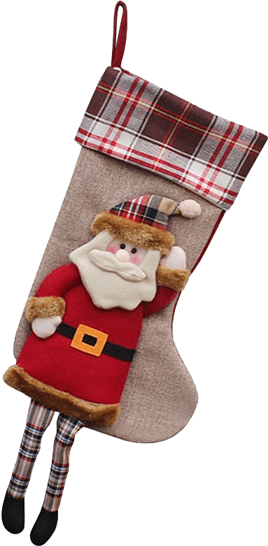 Image Product 10 - Christmas Stockings Dmcore 3pcs 18" 3d Plush Cute Santa (800x800), Png Download
