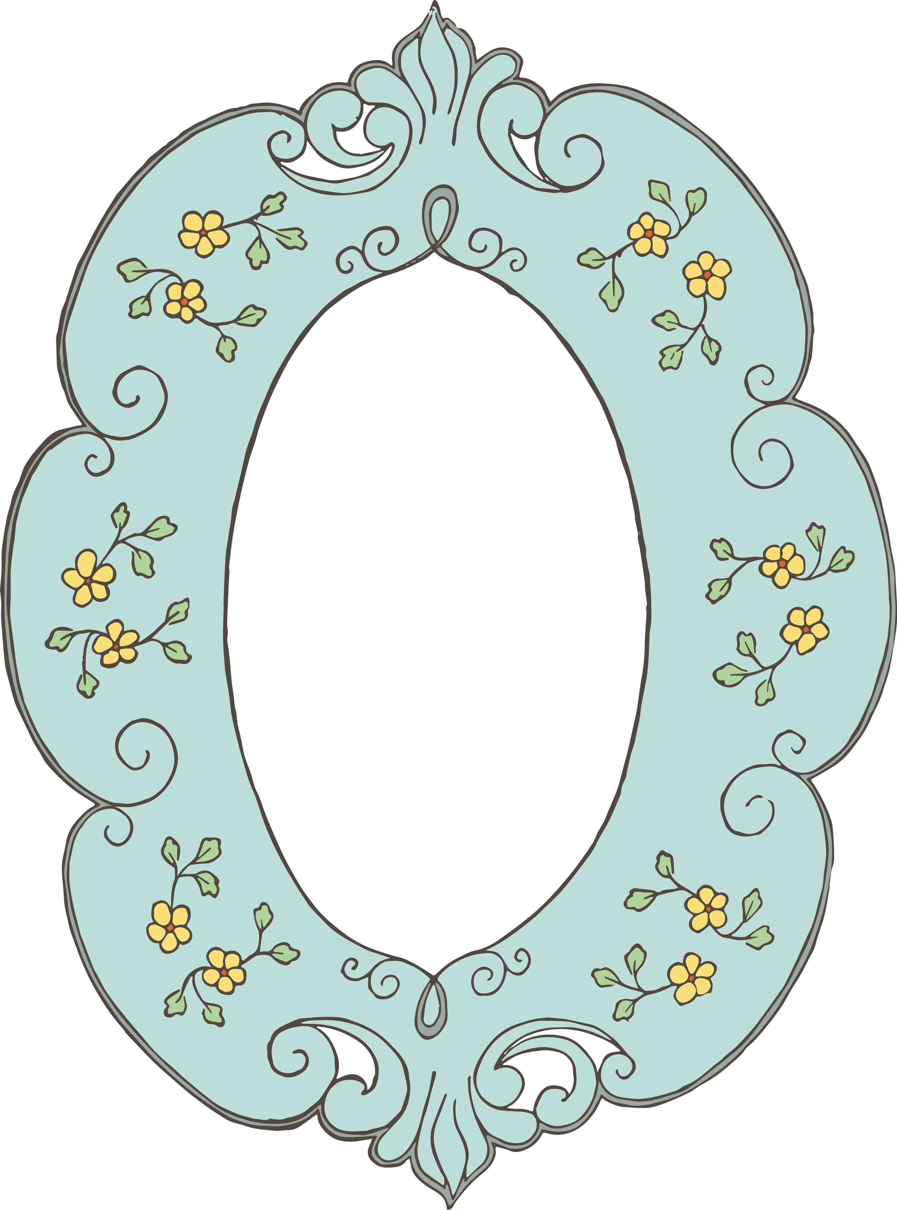 Free Vector Images - Vintage Frame Clipart Floral Png (3137x4234), Png Download