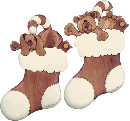 I 17 Christmas Stockings - Woodworking (454x423), Png Download