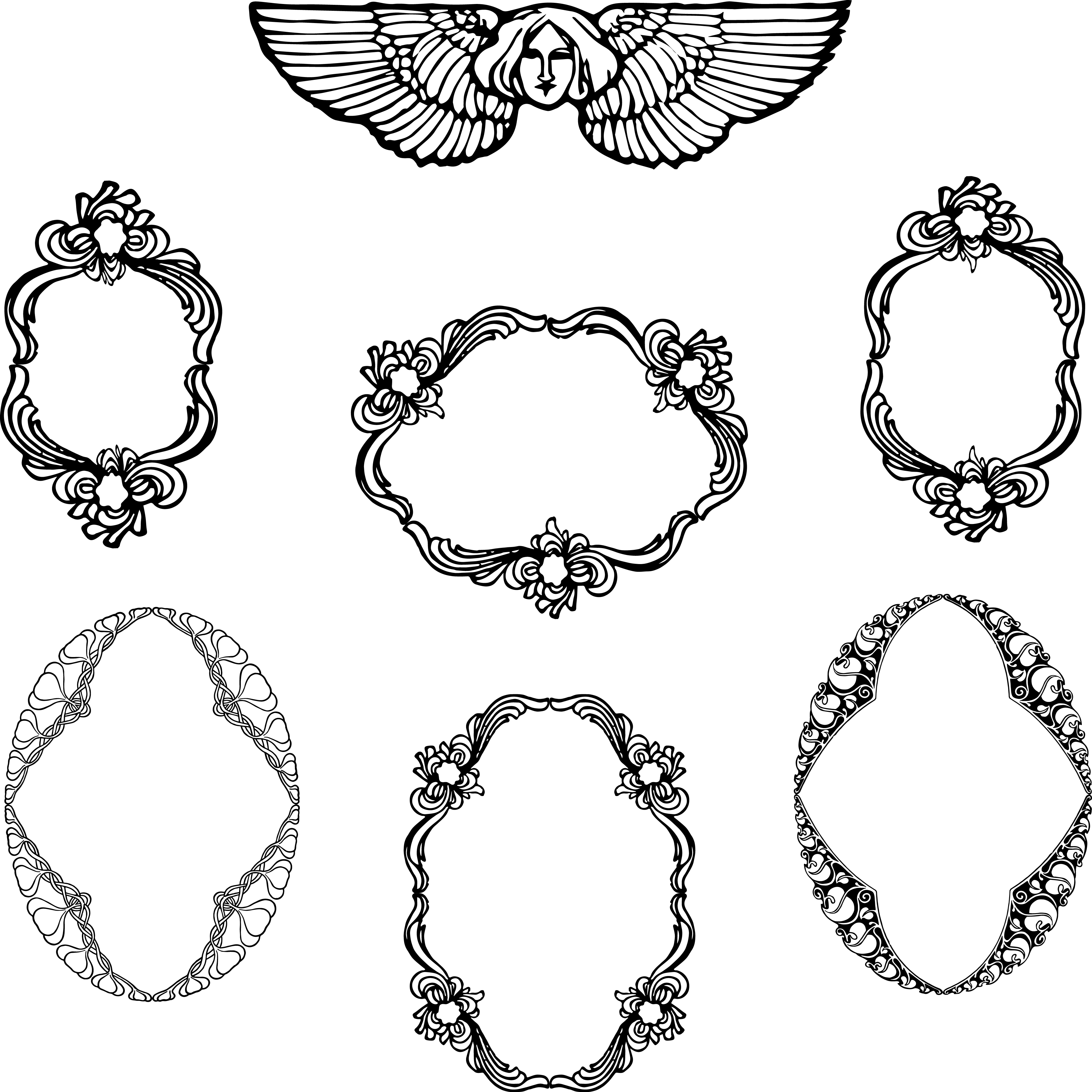 Free Vintage Frames And Borders Oh So Nifty Graphics - Vector Free Download Vintage Frame (3840x3841), Png Download