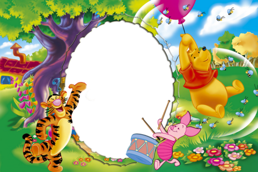0, - Winnie The Pooh Birthday Frame (600x400), Png Download