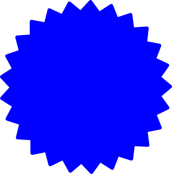 Blue Starburst Clipart - Certificate Of Authenticity Seal (594x599), Png Download