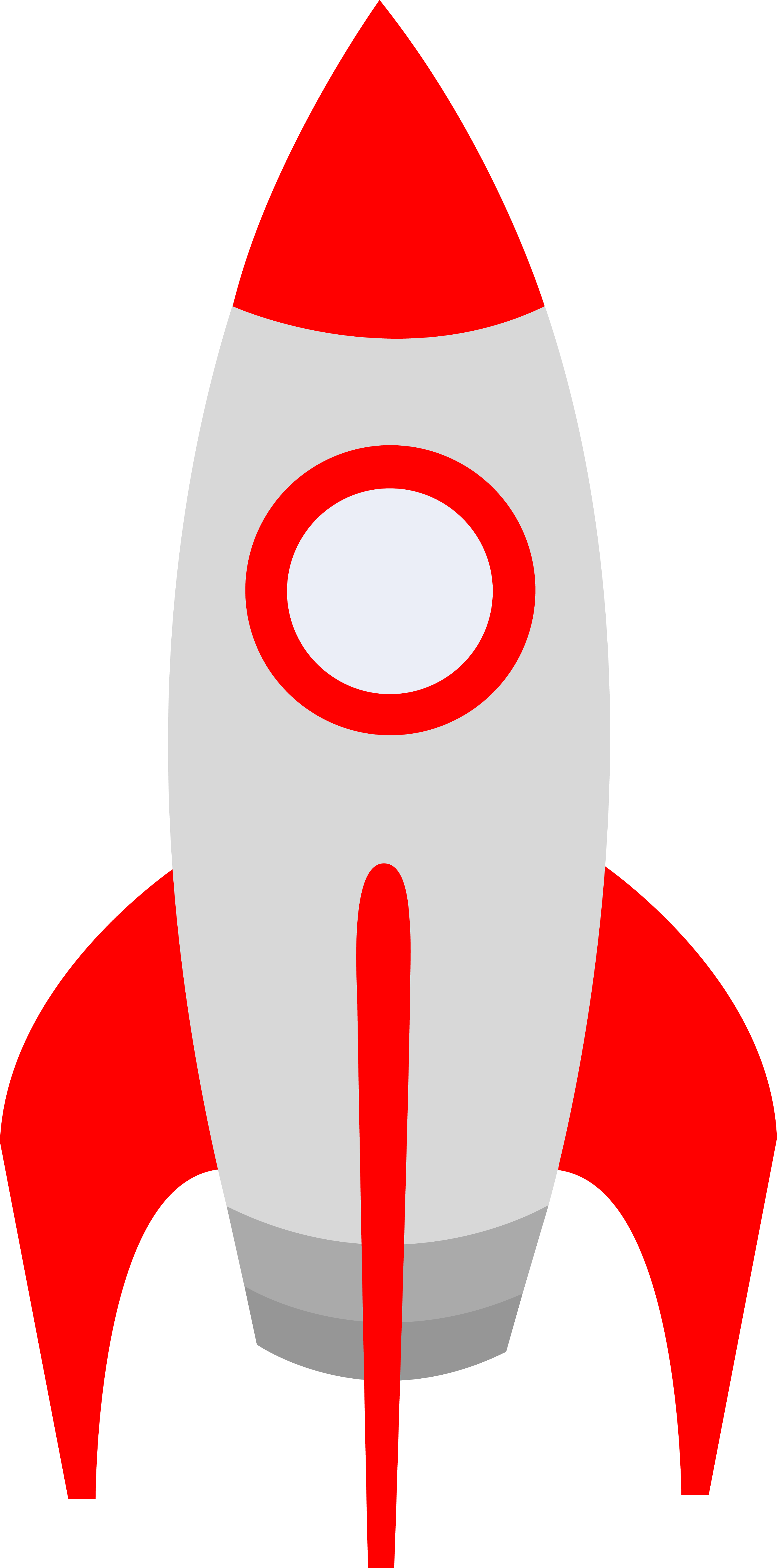Drawing Rockets Rocket Ship - Red Rocket Clipart (2716x5482), Png Download