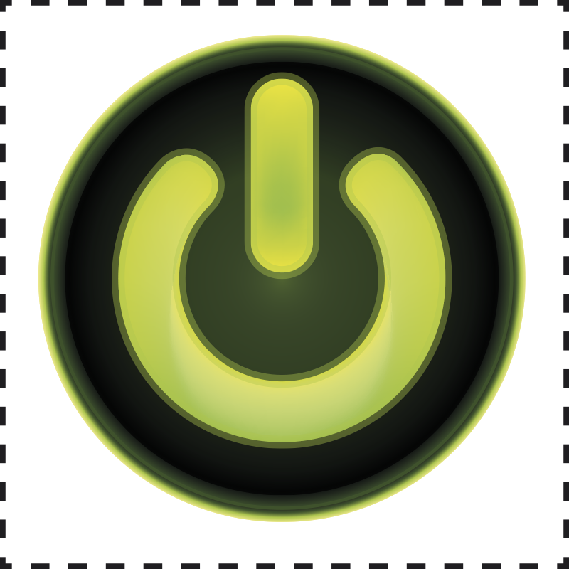 Power Button Switch Sticker - Circle (800x800), Png Download