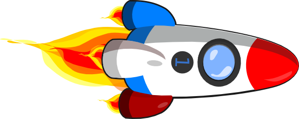 Nasa Rocket Ship Png - Rocketclip Art (600x239), Png Download