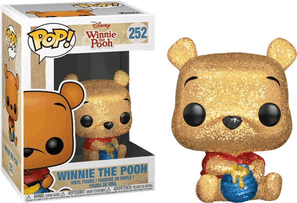Winnie The Pooh Diamond Glitter Pop Vinyl - Funko Winnie The Pooh Diamond (600x600), Png Download