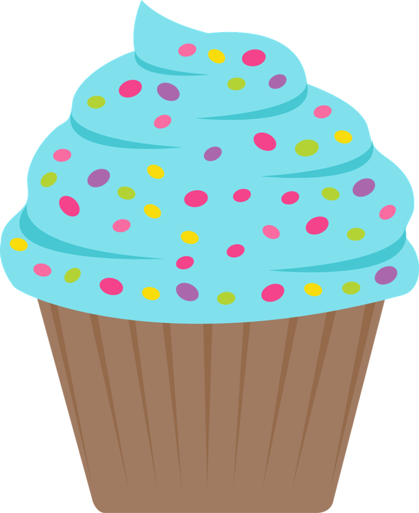 Starburst Clipart Cupcake - Cupcake Clipart (836x1024), Png Download