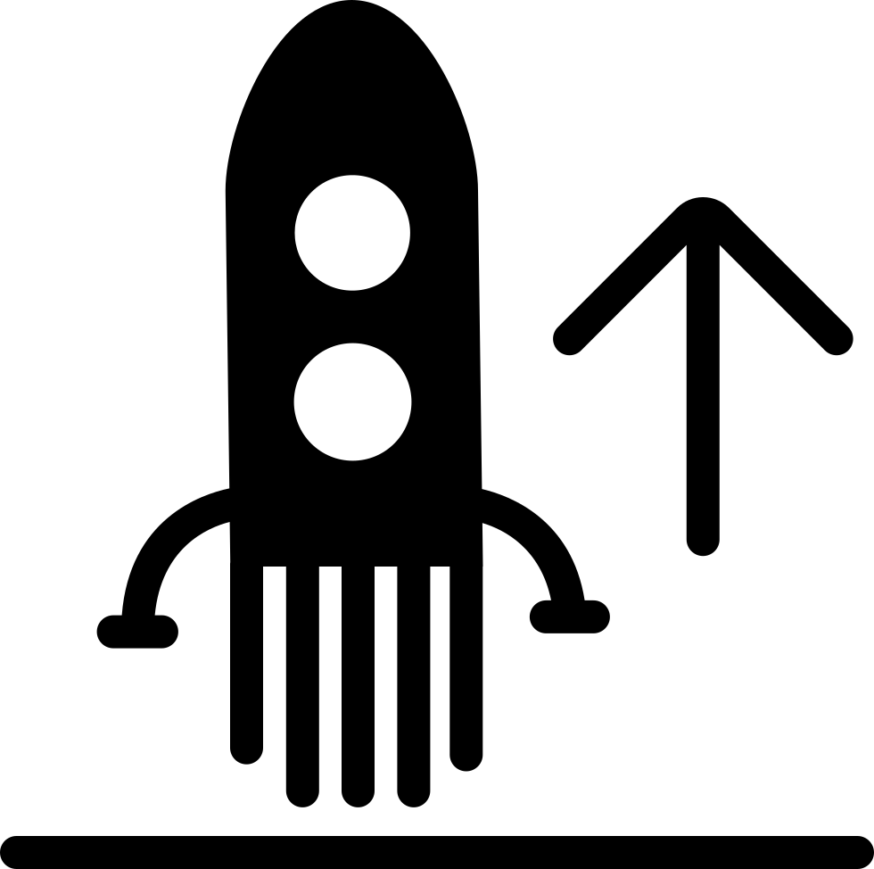 Ascending Rocket Ship Comments - Icon (980x974), Png Download