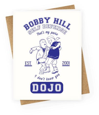 Bobby Hill Self Defense Dojo Greeting Card - Bobby Hill Self Defense Shirt (484x484), Png Download